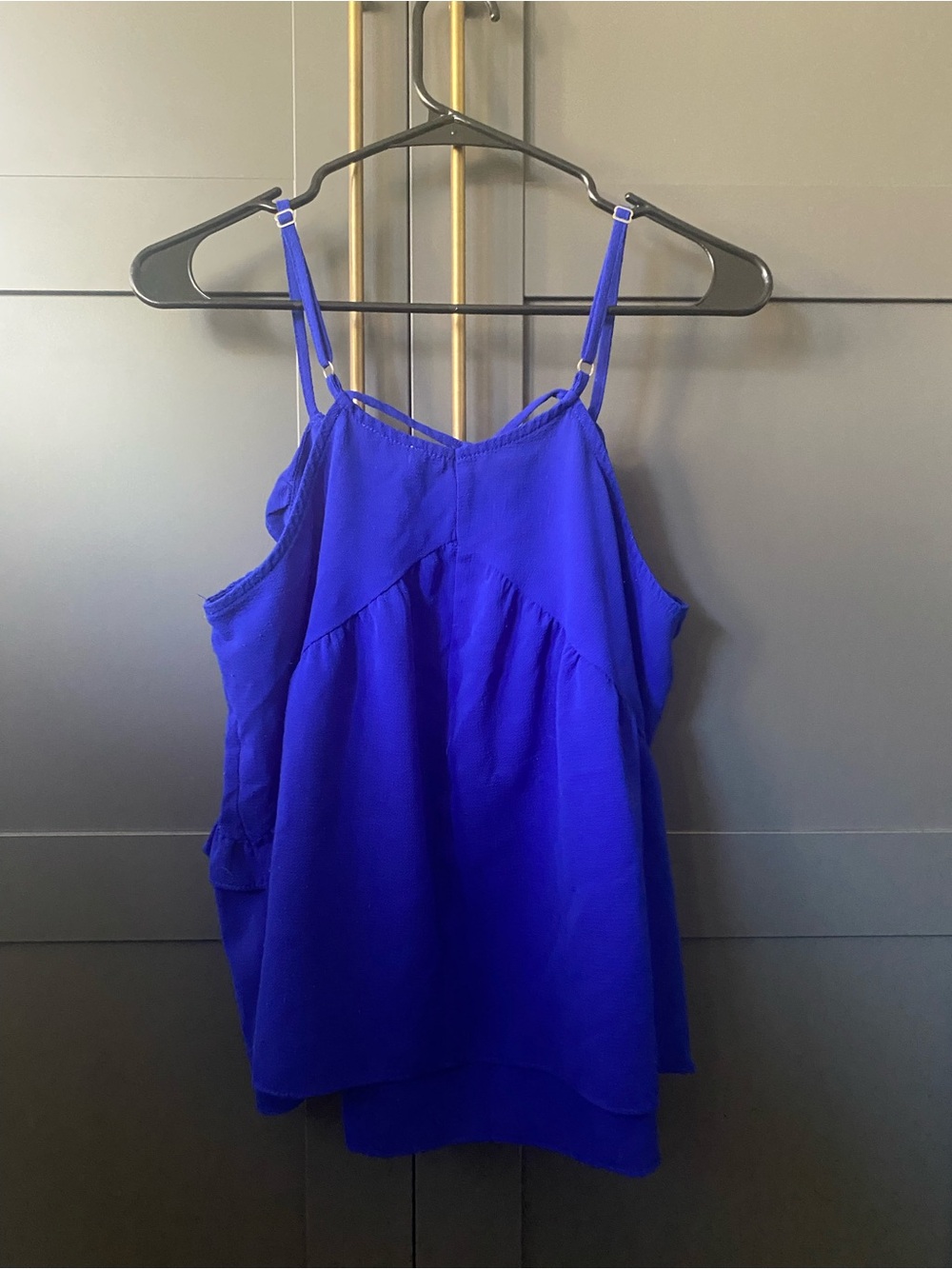 Royal Blue Ruffle Cami Top - Picture 2 of 3